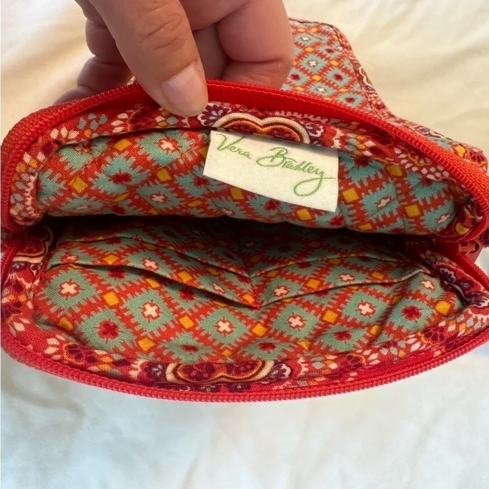 Vera Bradley Paprika Mini Hipster Crossbody Purse Bag Boho Floral Print Orange
